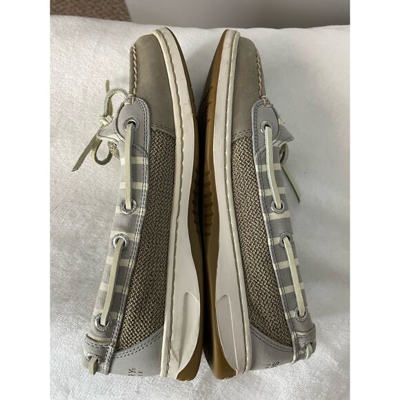 Sperry Top-Sider non-marking leather slip on comfort casual shoes tan gray 6 - Picture 3 of 7